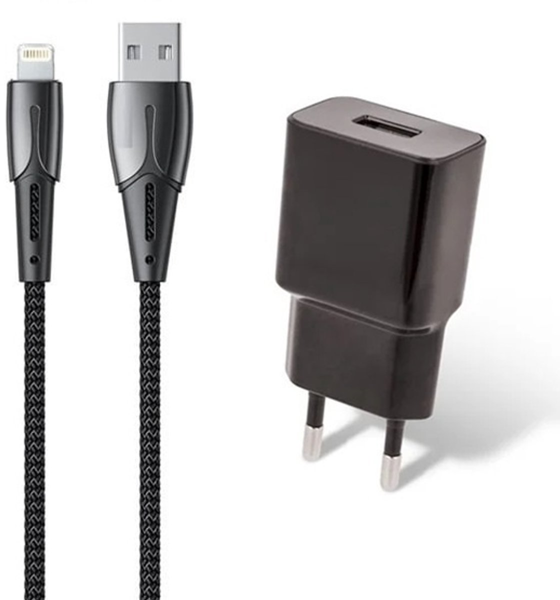 OneOne 2A oplader + 1,2m sterke Lightning kabel. Universele lader adapter past op Apple iPad Mini, iPad Mini 2, iPad Mini 3, iPad Mini 4, iPad Mini 5, iPad Air, iPad Air 2, iPad Air 3