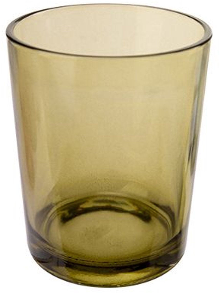Theelichthouder Basic Groen D10xh12,5cm Glas