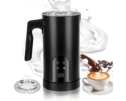 Elektrische Melkopschuimer - Automatische Schuimmaker - Koffie Drankjes Maken - 4-in-1 Functies - 350 ml - Zwart