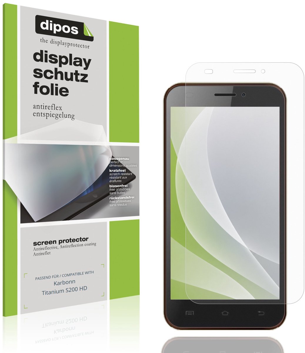 dipos – 4x Matte Beschermfolie geschikt voor Karbonn Titanium S200 HD | Krasbestendige & antireflecterende Screenprotector Ultra-Thin