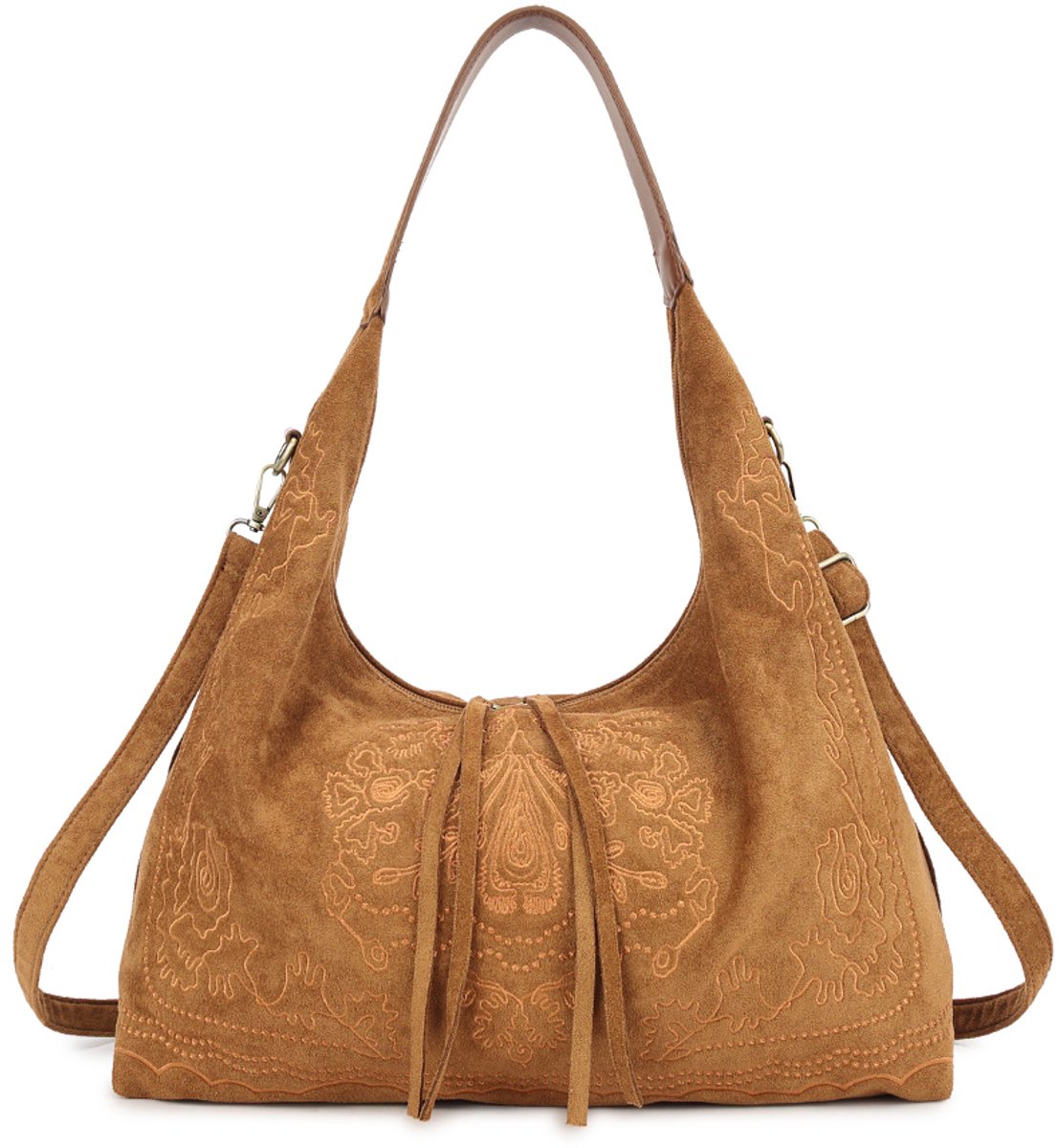 Giuliano kunstlederen suede schoudertas Geeske - Dames - Bruin