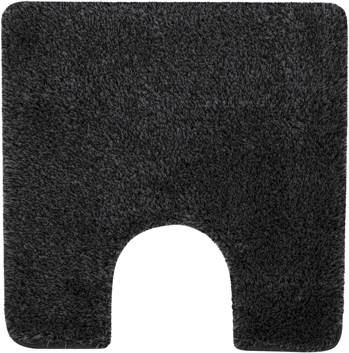 Spirella Brizzolo Badmat Zwart - Zachte Acryl Badkamermat 55 cm - Antislip Bad Mat voor Badkamer