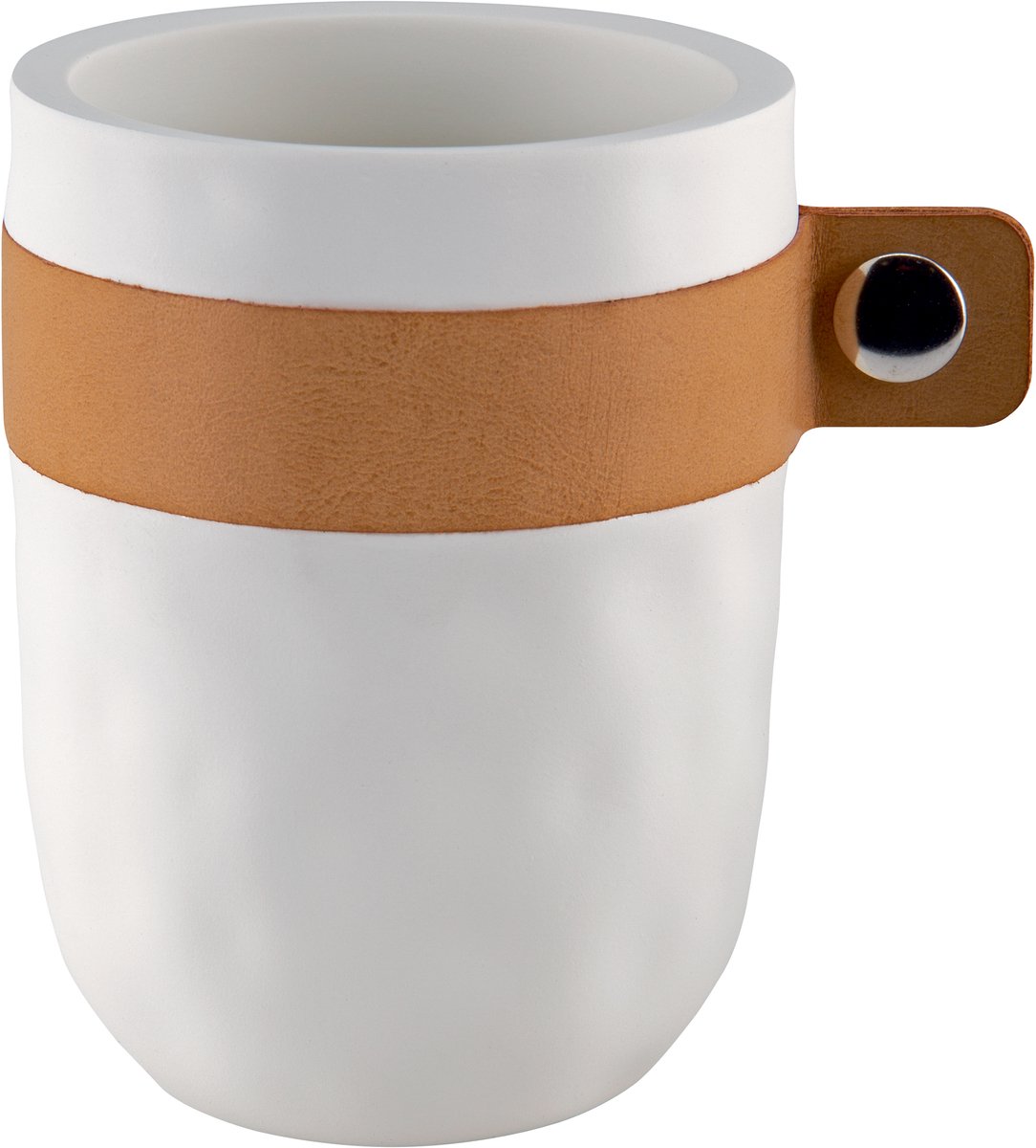 Spirella LIO Tandenborstelhouder Wit – Tumbler Badkamer – Borstelhouder voor Tandenborstel en Tandpasta – 7,4 x 9,9 cm