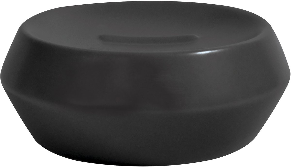 Joshua Black Keramische Zeephouder – Zwart Zeepbakje voor de Badkamer – Zeepschaal met Moderne Textuur – 12 x 4,7 x 5 cm
