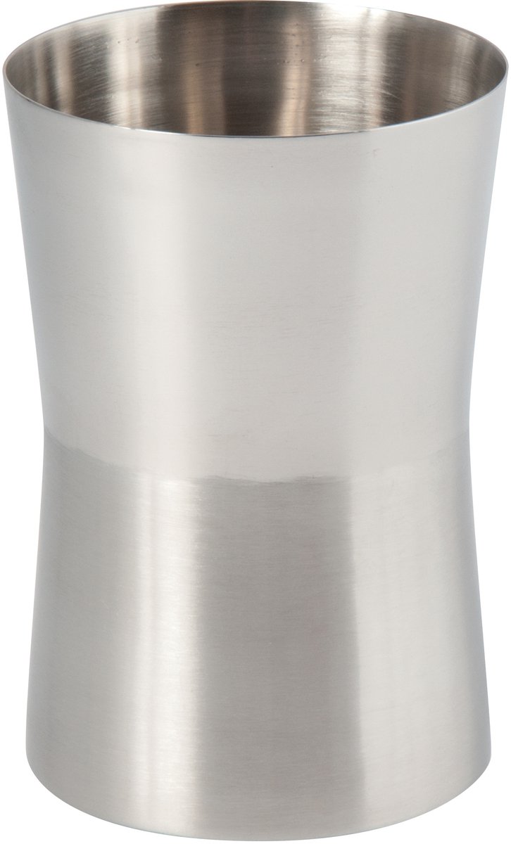 MSV Miami Tandenborstelhouder Grijs – Tumbler Badkamer Beker voor Tandenborstel en Tandpasta – Badkamer Accessoires 6,9 x 9,8 cm