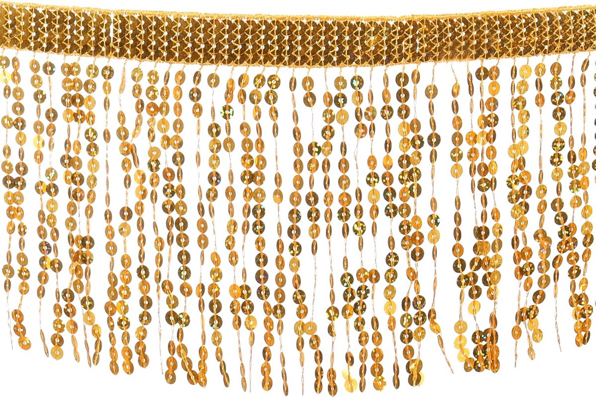 10 Iarde pailletten franjes sierlijsten 16 cm breed kwastje franjes naaien sierband polyester voor doe-het-zelf handwerk naaien gordijn kussen jurk versieringen goud