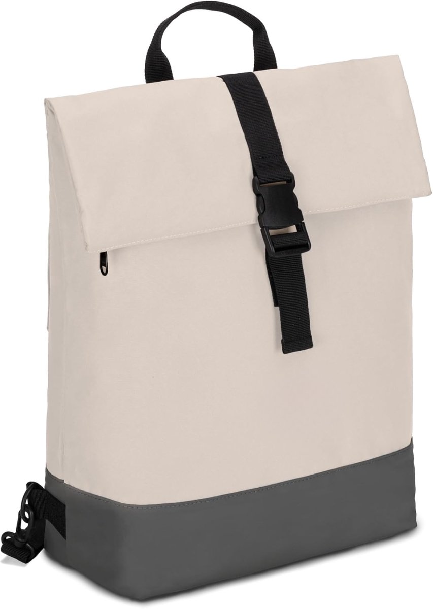 VALI® Fietstas - 2-in-1 Fietstas-Rugzak - Fietstassen voor Bagagedragers - Zandgrijs - 30cm x 15cm x 38cm