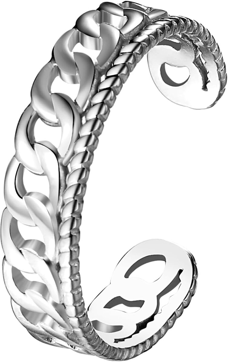 Ringen van roestvrij staal stapelring minimale damesring wikkelring moderne vingerring roestvrij stalen ring sieraden cadeau voor vrouwen meisjes, Roestvrij staal