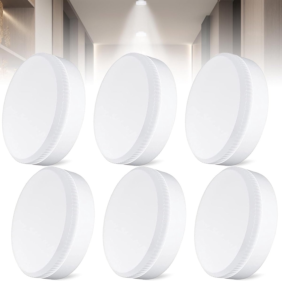 Ledlampen, warmwit, 3000 K, 7 W, vervangt halogeenlampen, 700 lm, inbouwspot voor kastlicht, energiebesparende gloeilamp, flikkert niet, voor leeslamp, kroonluchter