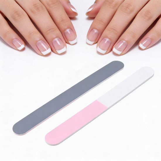 25 stuks polijstvijl vingernagels, nagelpolijstmachine voor natuurlijke nagels, 3-zijdig, korrel 600/1200/3000, EVA-nagelvijlblokken voor acryl natuurlijke nagels, thuisgebruik (wit/roze/grijs — afbeelding 3