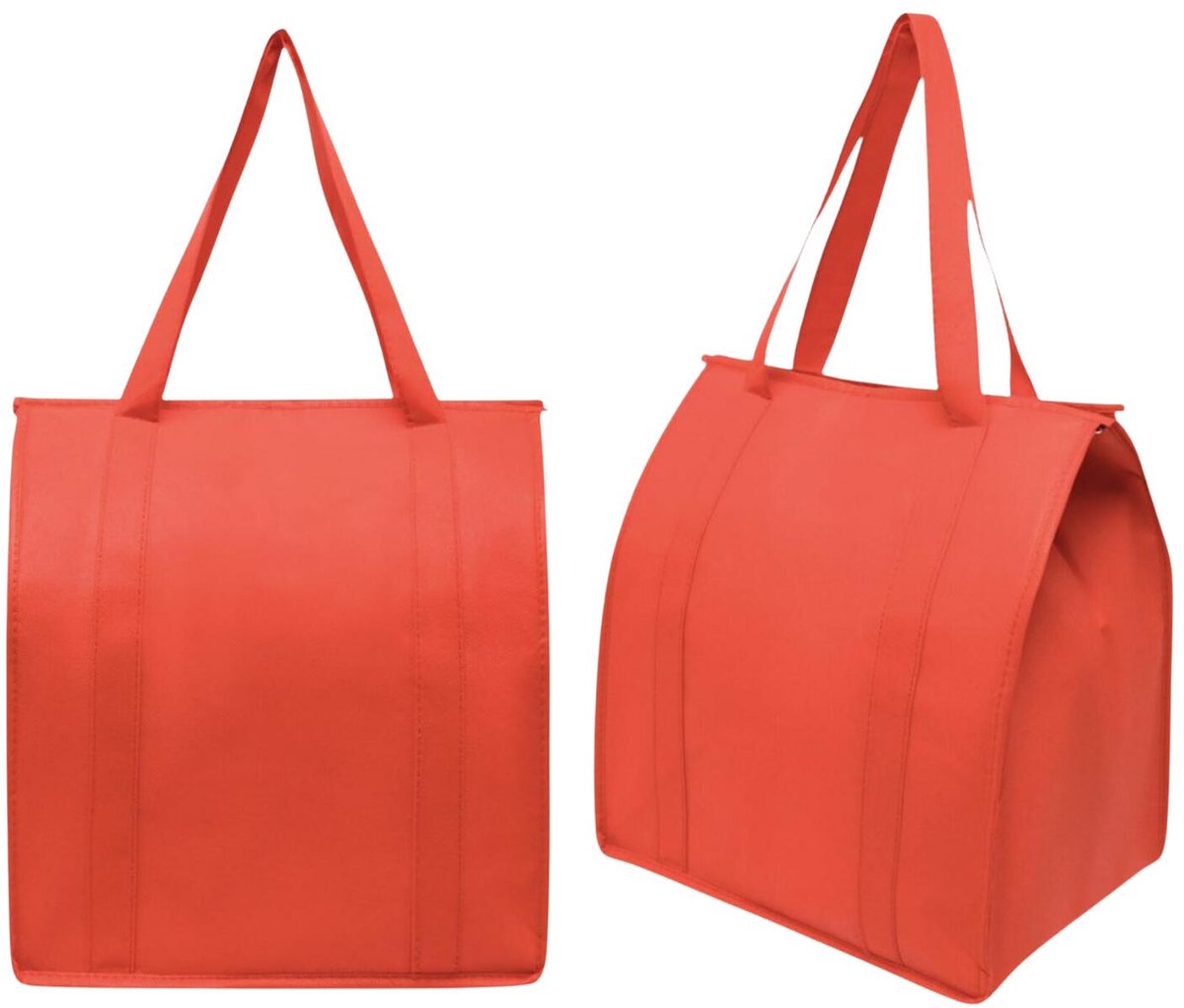 Koeltas Degree - 2x - rood - boodschappen - 23 liter - 35 x 25 x 38 cm - shopper model - lunchtas