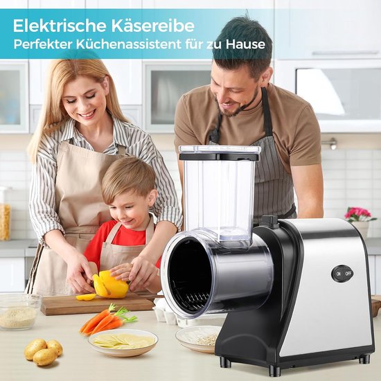 Elektrische Groentesnijder - Groente Snijmachine - Snel Groenten Snijden - 5-in-1 Multifunctioneel - 250 W - Zwart — afbeelding 4