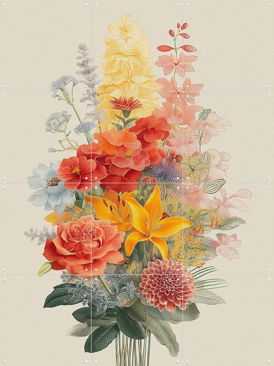 IXXI Silent Harmony, Artclaud - 60 x 80 cm - Gratis ophangtool - Grote wanddecoratie en posters - Kleurrijk, Vintage, Decoratieve kunsten, Trap