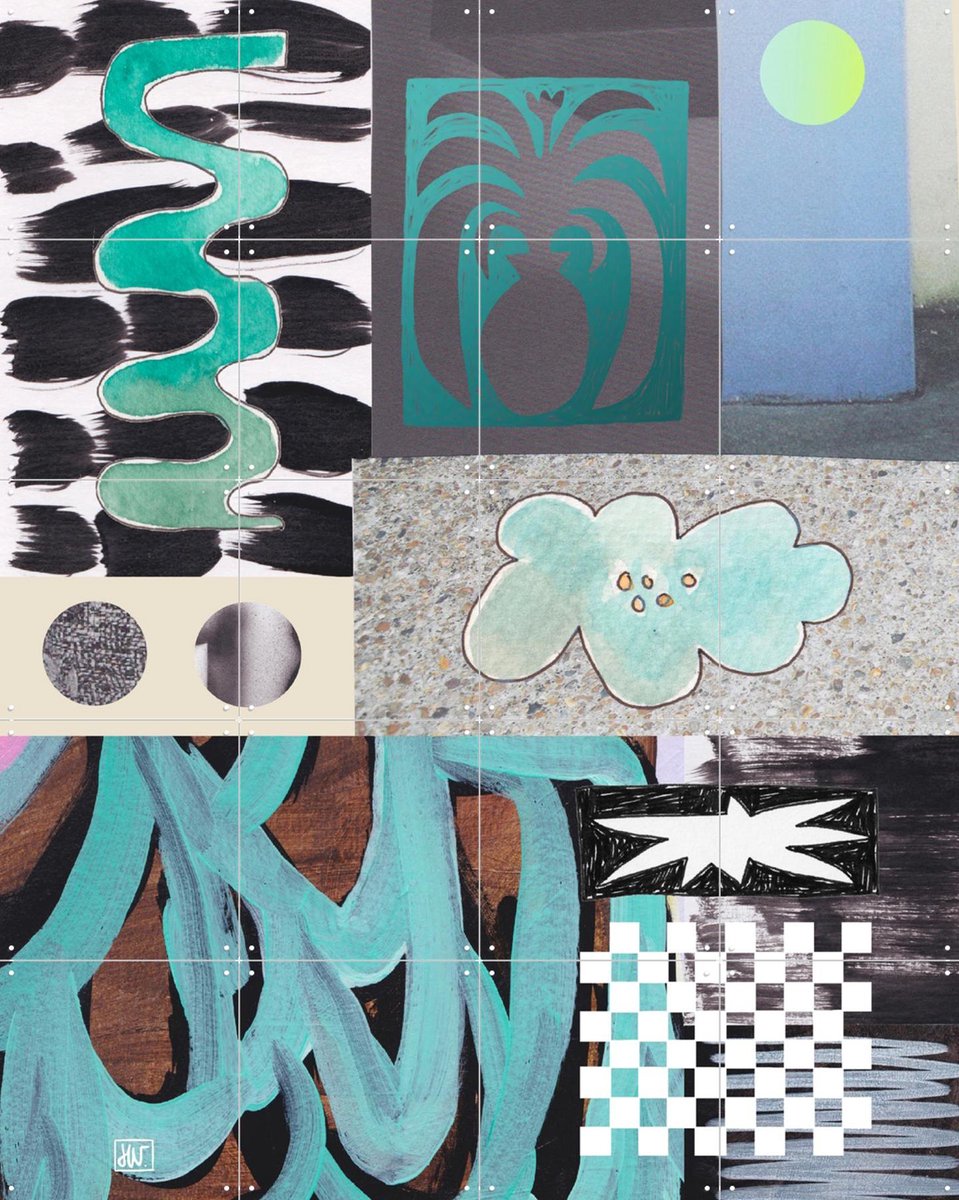 IXXI Teal Rising, Henriette Visscher - 80 x 100 cm - Gratis ophangtool - Grote wanddecoratie en posters - Fantasierijk, Pop art, Modern, Speels