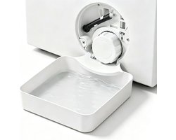 Lekbak wasmachine - Lekbak - Lekbakje wasmachine - Overloopbak voor wasmachine - Afvoerbak voor wasmachine - Huishoudelijke lekbak - Verwijderbare lekbak - Wit - 17,8*17,8 cm - PLA