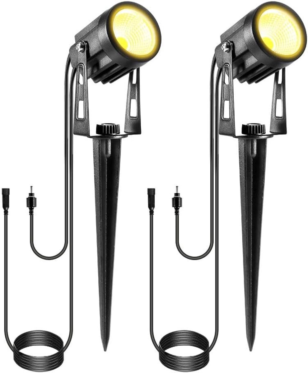 Set Tuinlampen zonder Stekker - Zwart - Verlenglampen voor Tuinverlichting - Voor Buitengebruik