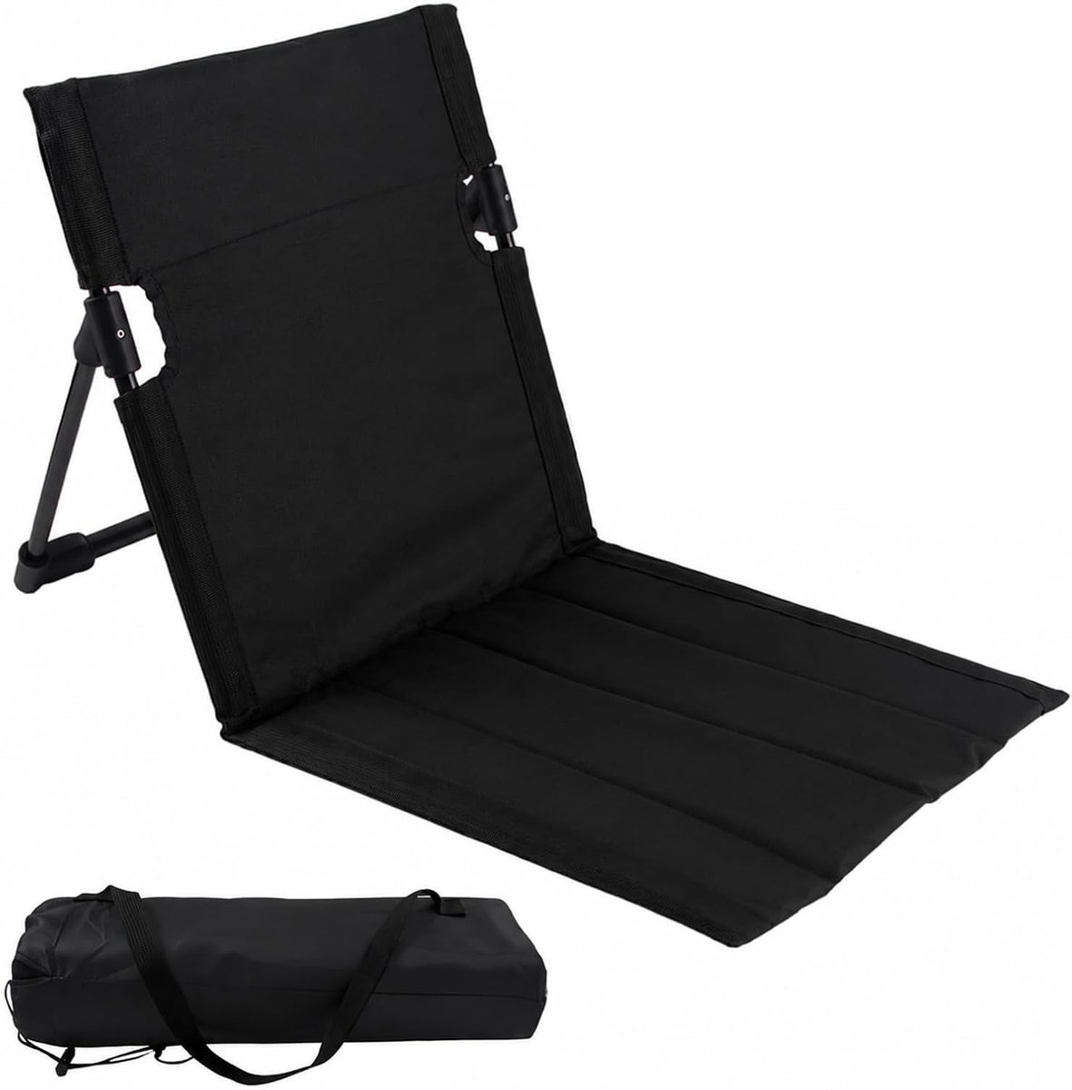 Stoelen, draagbare strandstoel, opvouwbare strandmat, strandmat met rugleuning, opvouwbare strandmat