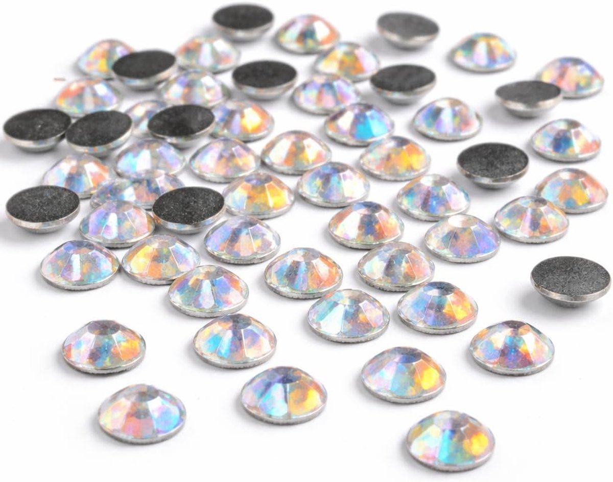 Strassteentjes 14400 stuks SS6 2 mm Crystal AB glas strass steentjes om op te strijken, glitterstenen voor kleding, doe-het-zelf knutselen, textieldecoratie