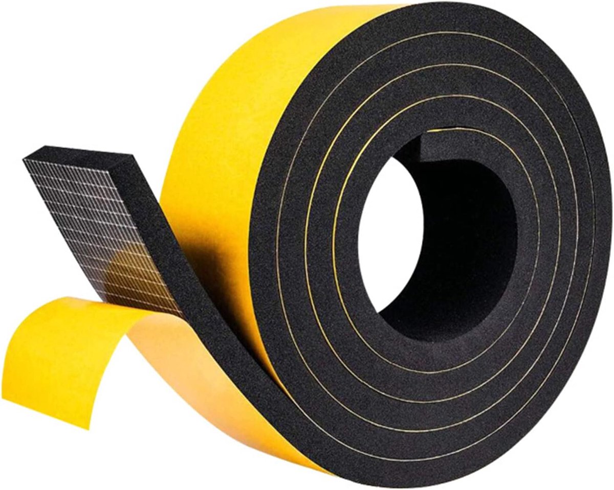 zelfklevend, voor deuren en ramen, raamafdichting, schuimrubber, zelfklevend, 4 m (15 mm x 20 mm)
