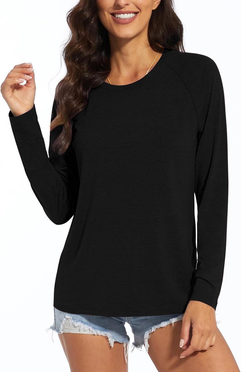 T-shirts Vrouwen Raglan Sweatshirts Ronde Hals Basic Lichtgewicht Losse Tops