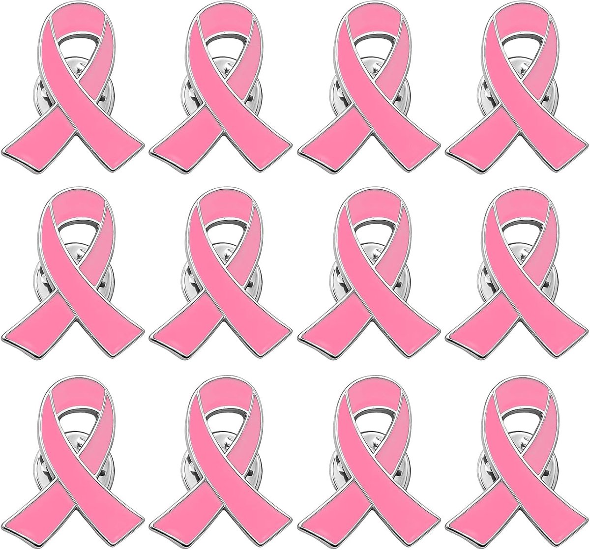 12 stuks Roze Lintpin, Pin voor Borstkankerbewustzijn revers lintjes, Broche Pin voor Vrouwen Meisjes Borstkanker Cadeaus, Emaille Sieraden Pins voor Vrouwen Feestdecoratie