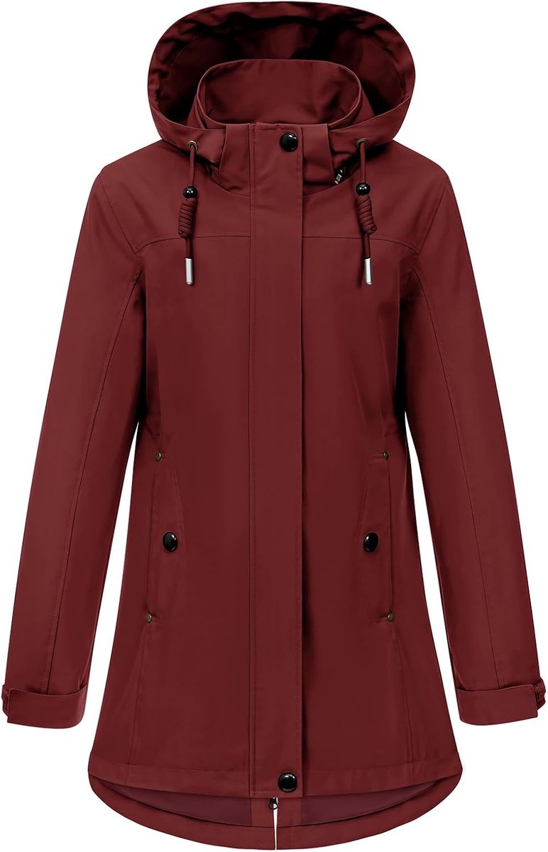Jassen dames lente jas elegante lichtgewicht jassen casual outdoor windjack softshell overgangsjas rits capuchon parka met trekkoord voor lente herfst
