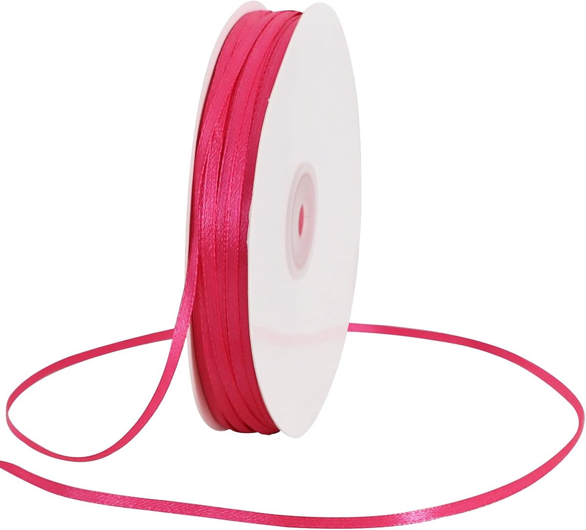 1/8 Inch x 200 Yards Roze Dunne Effen Satijnen Lint Gigantische Spoel Dubbele Gezichtslinten voor Ambachten Opknoping Tags Uitnodigingskaart Ballonnen Boeket Haar Geschenkverpakking