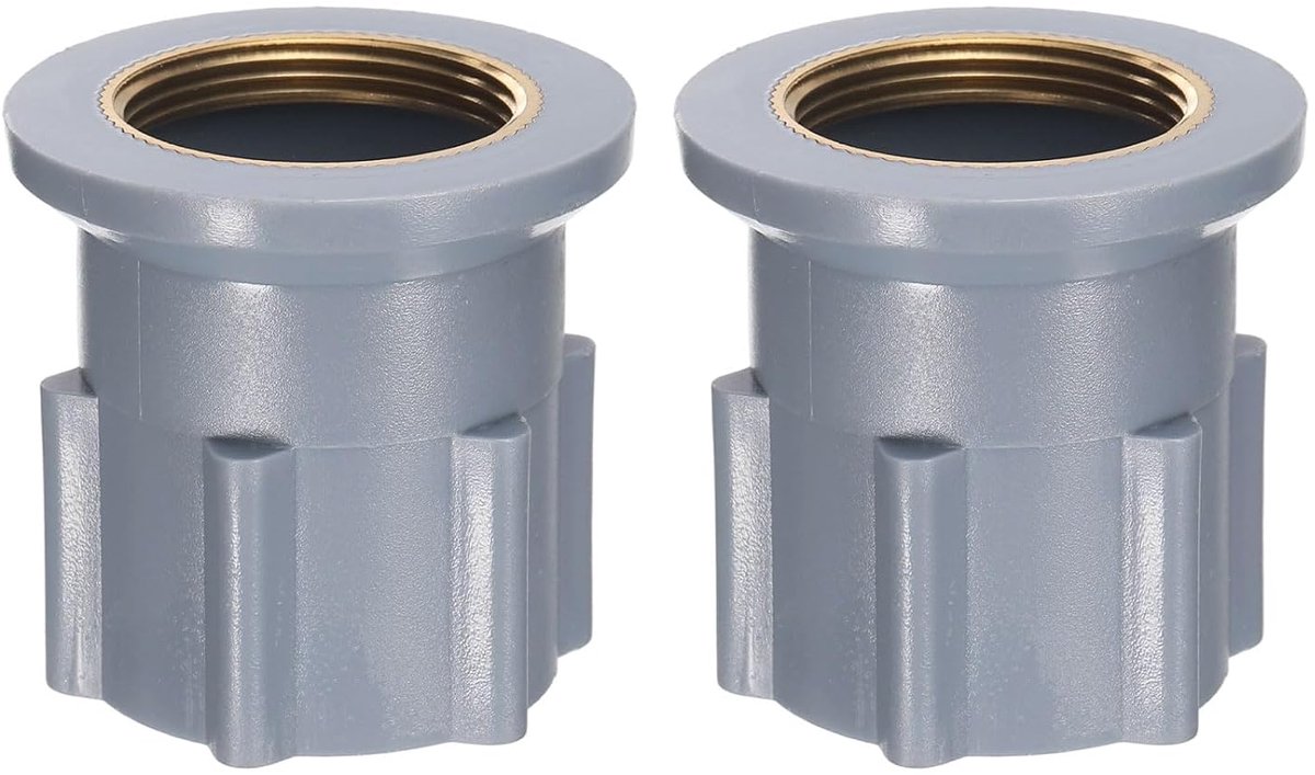 2 stuks 1,18 inch waterkraanmoer fixeerbasis kunststof bevestigingsmoer kraan bevestigingsbeugel vaste kraan montageset voor keuken grijs