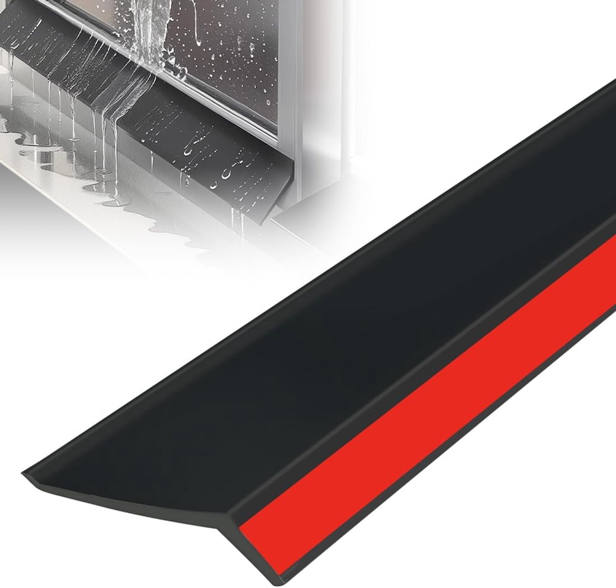 regenbeschermingsstrip, 5 m, flexibel en op maat te snijden, druppelbescherming voor ramen en autodeuren, weerbenen tegen binnendringen van water op frames en banken
