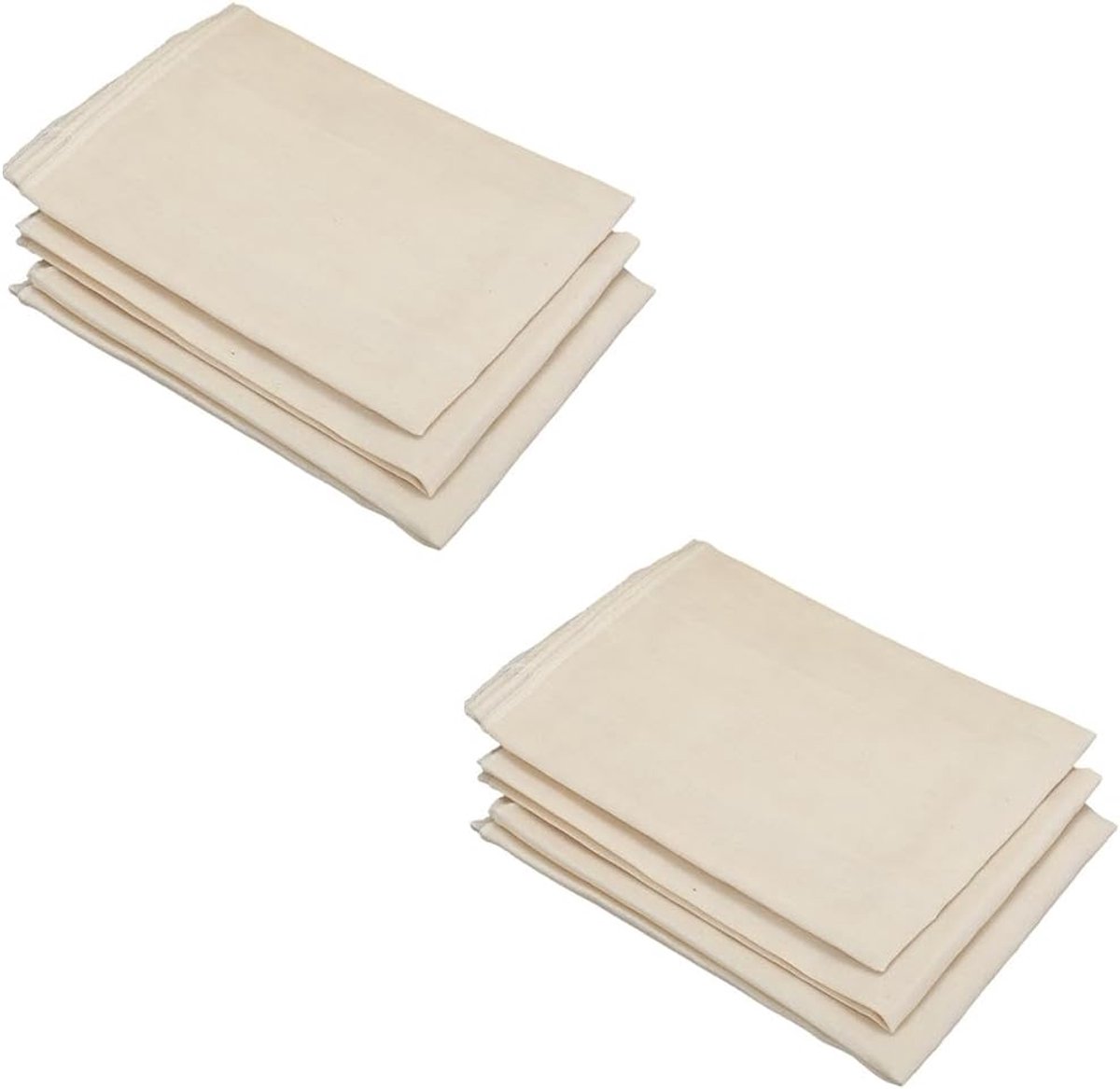 6 stuks voedseldoekjes, 50 x 50 cm, mousseline van puur katoen, ongebleekt, met zomen voor het filteren van melk, plantaardige melk, yoghurt, kaas, sap, bouillons, zeef, keuken, herbruikbaar, wasbaar