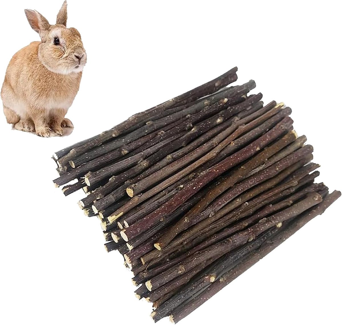 Speelgoed van 300 g, natuurlijk kauwspeelgoed speciaal ontworpen voor kleine huisdieren, Ideaal voor dagelijks kauwen, geschikt voor konijnen, cavia's, hamsters en chinchilla's voor