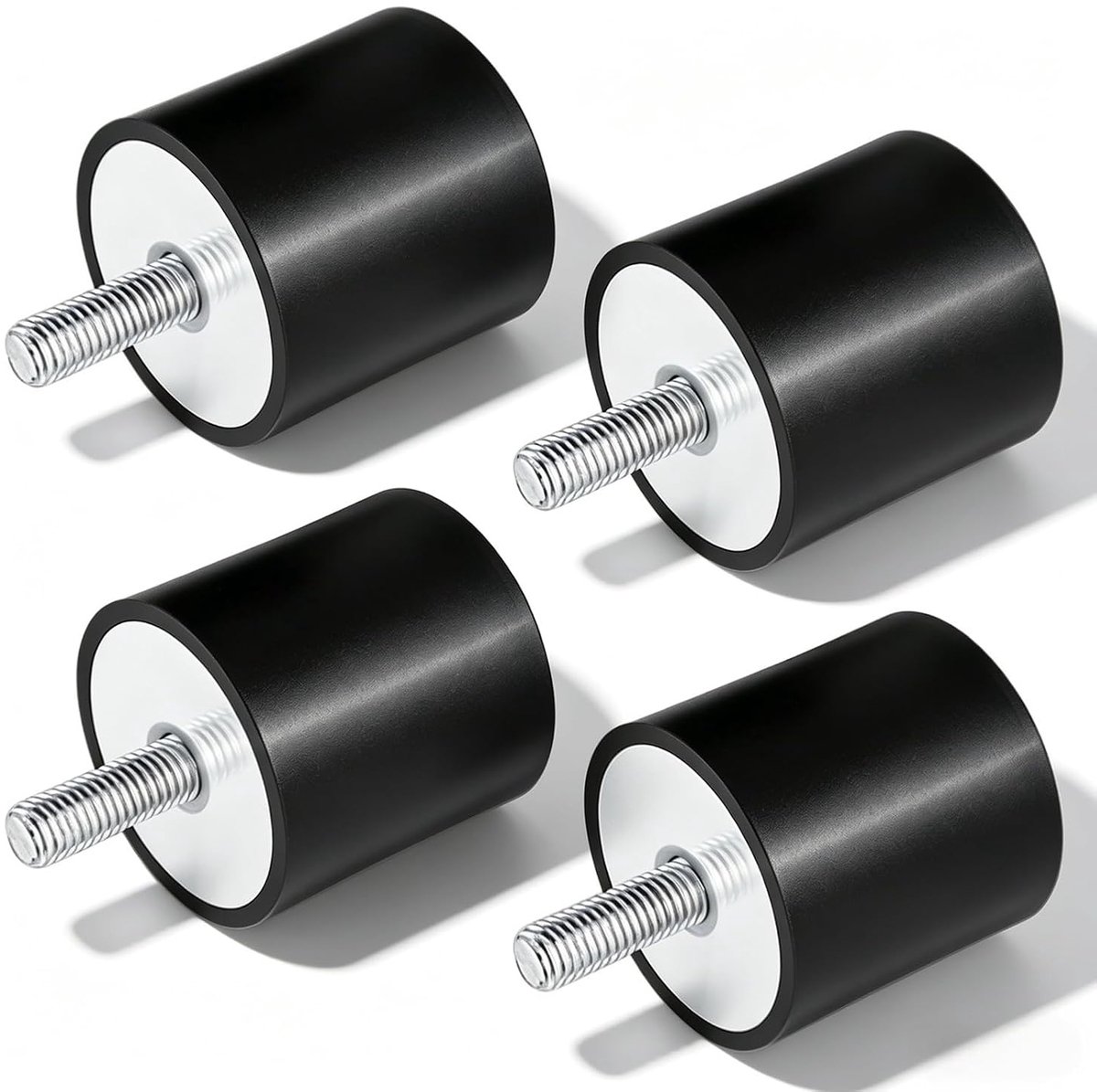 4 stuks VD trillingsdempers M10, rubberen buffer, compressor, demper, voeten, stekker, bus, trillingsdemper, schokdemper, rubberen lagers voor luchtcompressoren, pompen, benzinemotoren (M10 x 27, 40 x