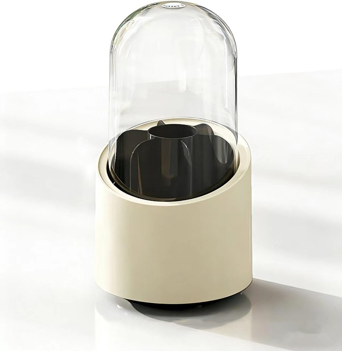 make-up opbergdoos plastic cosmetische organizer geschikt voor lippenstift wenkbrauwpotlood borstel voor thuis ijdelheid aanrecht badkamer (beige)