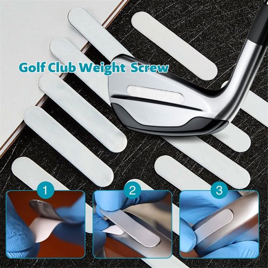 Golf Loodband Tape 30 Stuks, 3g, Verhoging van het Gewicht van de Golfclub, voor het Aanpassen van Golfclubs, Putters en Tennisrackets, Zilverkleurig — afbeelding 2
