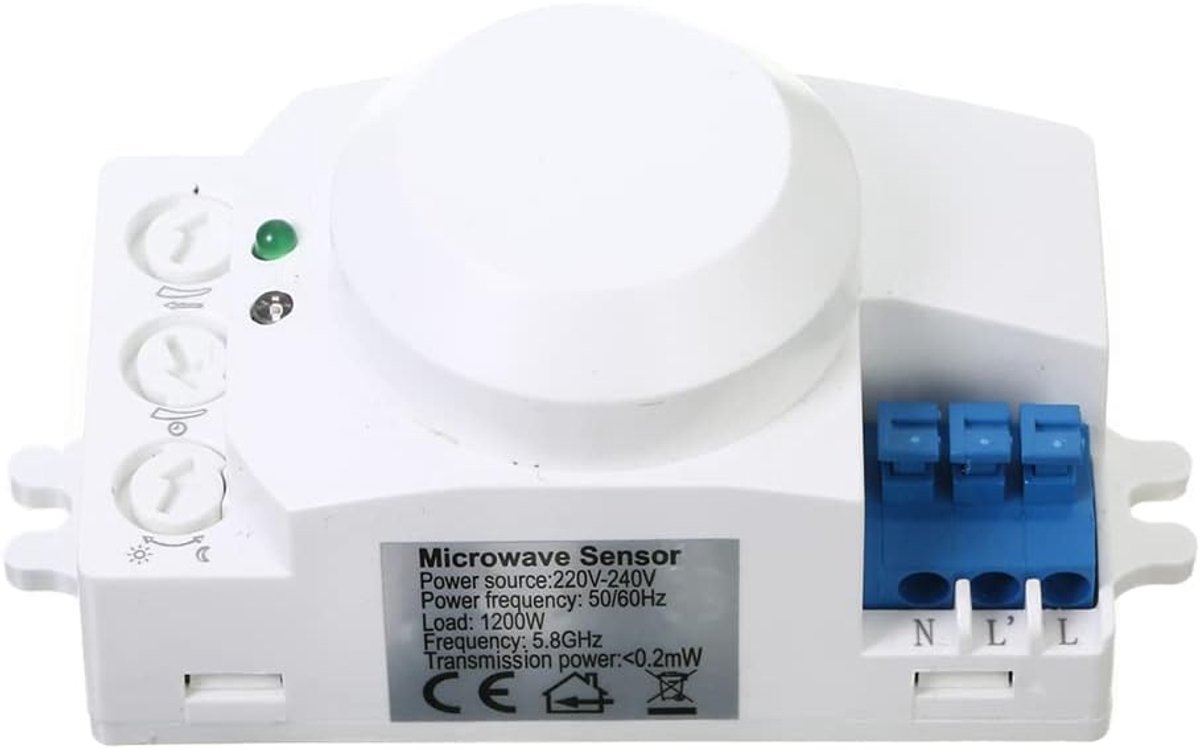 5.8 GHz HF Systeem LEIDENE Microgolf 360 Graad Bewegingssensor Lichte Schakelaar KKRper Bewegingssensor
