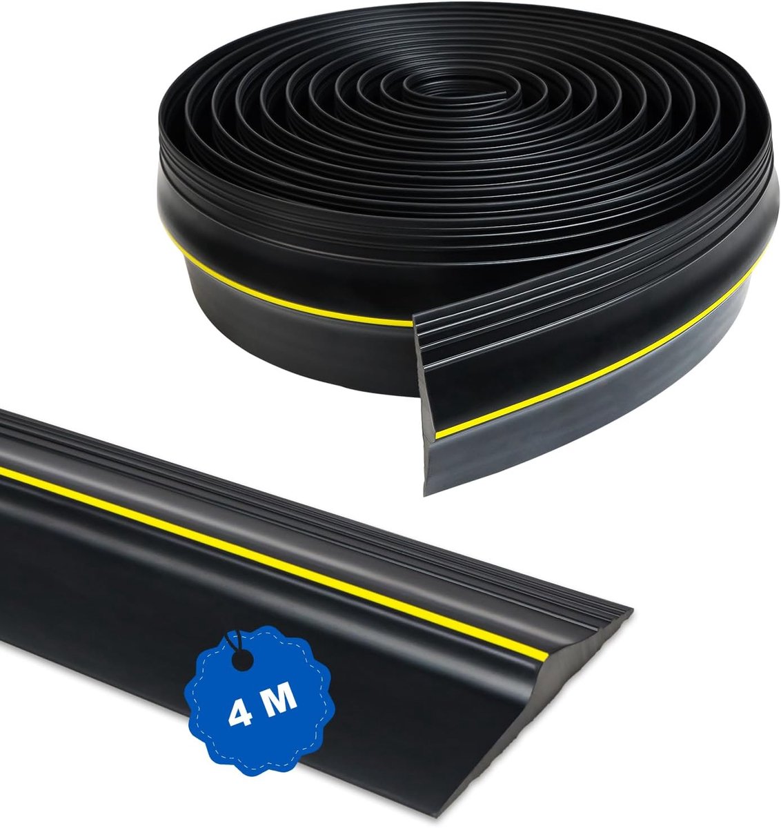 drempelafdichting, 4 m, universele garagedeurafdichting, doe-het-zelf rubberen vloerafdichting, weerbestendige vloerafdichting, garagedeur, afdichting om schoon en droog te houden