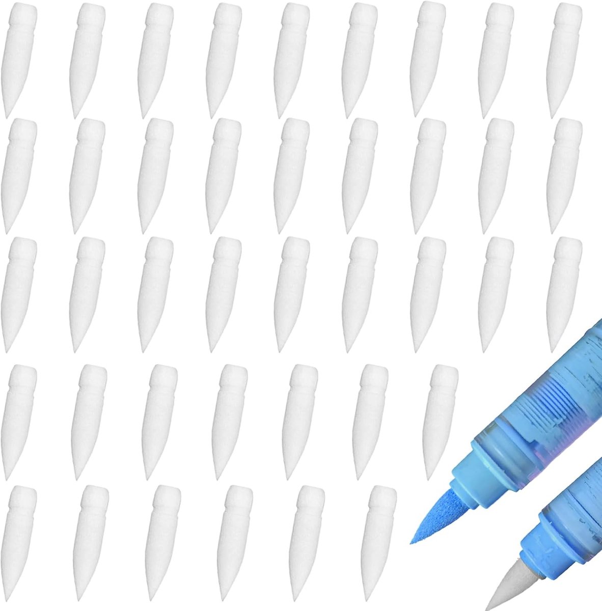 40 stuks reservepennen met zachte punt voor acrylverfmarkers, markeerstiftpunt, reservepunten voor acrylmarkers, markeerpunten, fijne nylon markeerpunten voor lakmarkers, stiften, tekenen