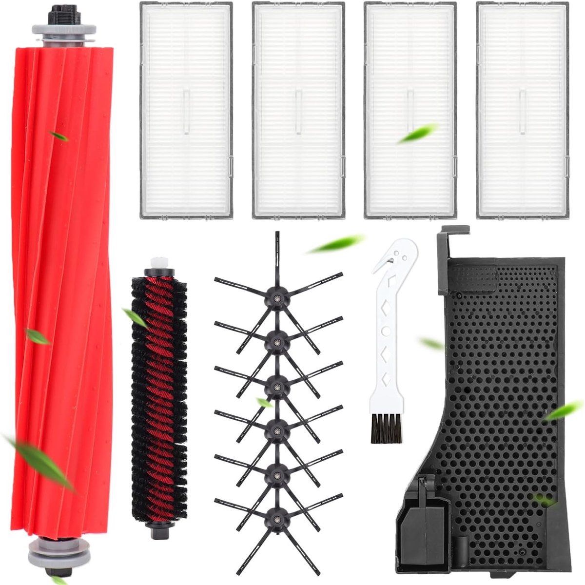 14 stuks waterfilteraccessoires voor Roborock S7 / S7 Pro Ultra / S7 MaxV Ultra / O35 / G10s stofzuiger reserveonderdelen, 1 onderhoudsborstel + 1 waterfiltermontage + 1 hoofdborstel + 4 Hepa-filters
