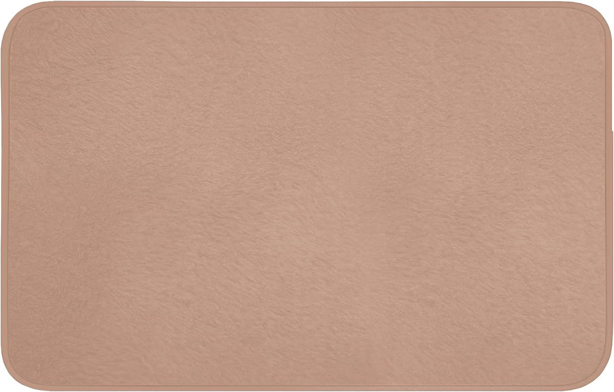 Badmat Rechthoekig 80x50 cm Badkamer Accessoires Bath Mat Anti Slip Wc Memory Foam Wasbaar Zacht Bathroom Toilet Mats Washable Beige - Kleur - Roze