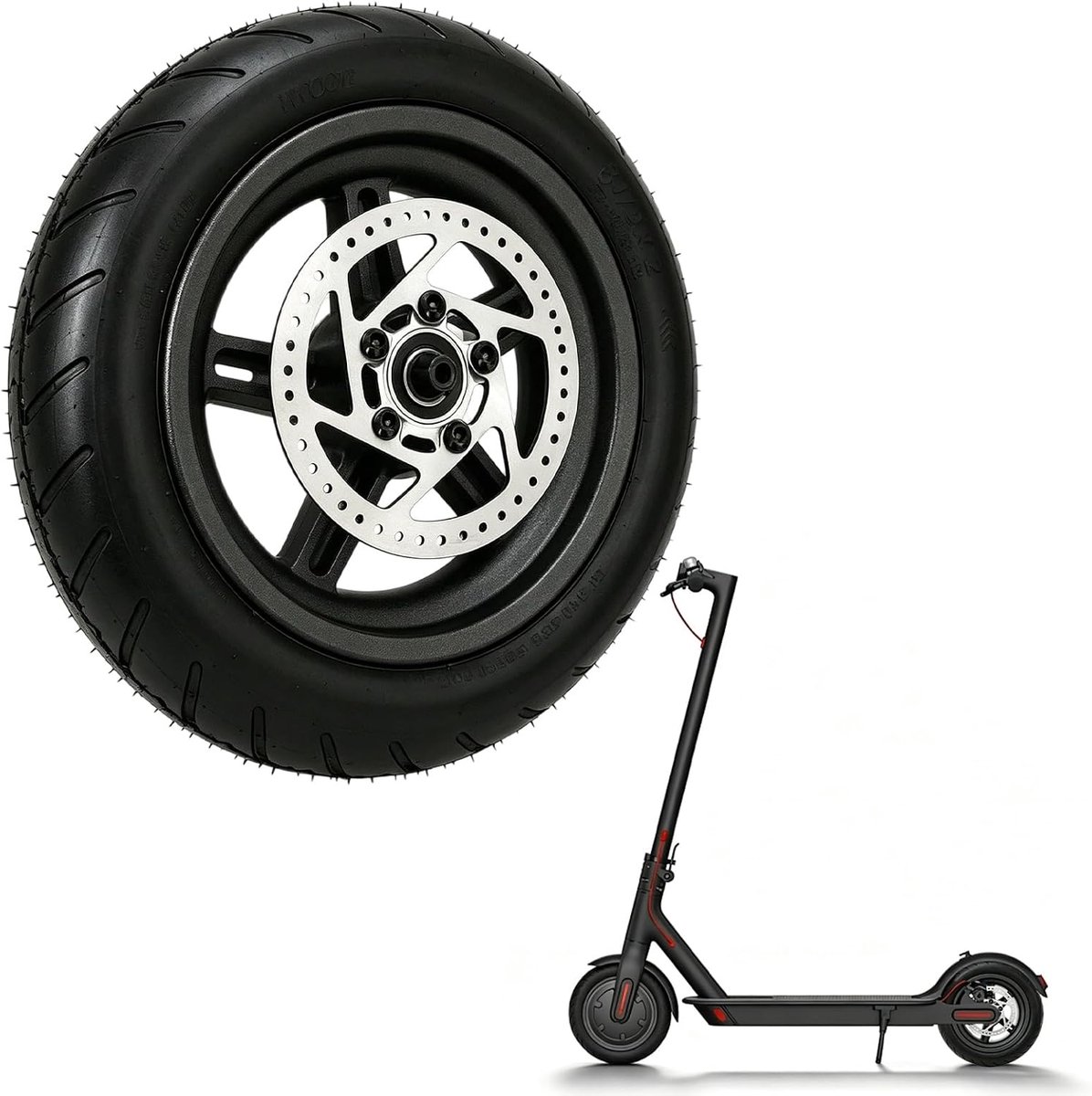step, achterwiel, 8,5 inch, opblaasbare banden met 110 mm schijfrem, robuust en betrouwbaar, lekvrij en slijtvast voor Xiaomi M365/1S/Lite
