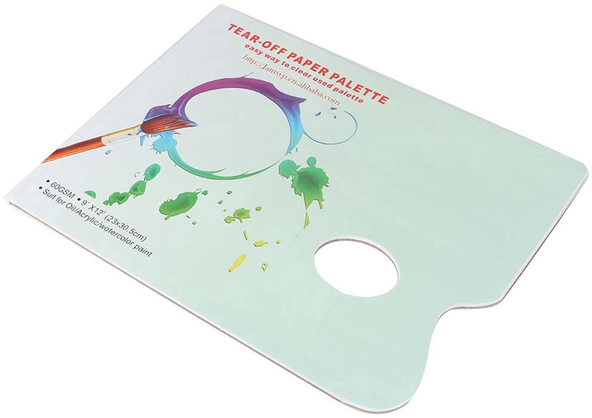 Dailygoods- Paletpapier 35 Vellen - A4 Wegwerp Paletpapier - Mengbenodigdheden voor Olie/Gouache/Aquarel - Afscheurbaar Ontwerp - Gloednieuw Papier - Schilderpalet