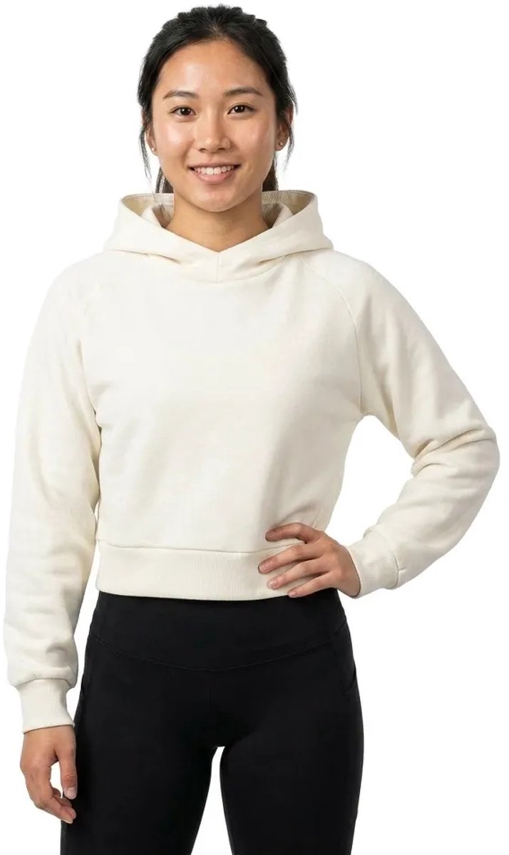 Adidas Soft Lux Hoodie S Regular Vrouw Creme