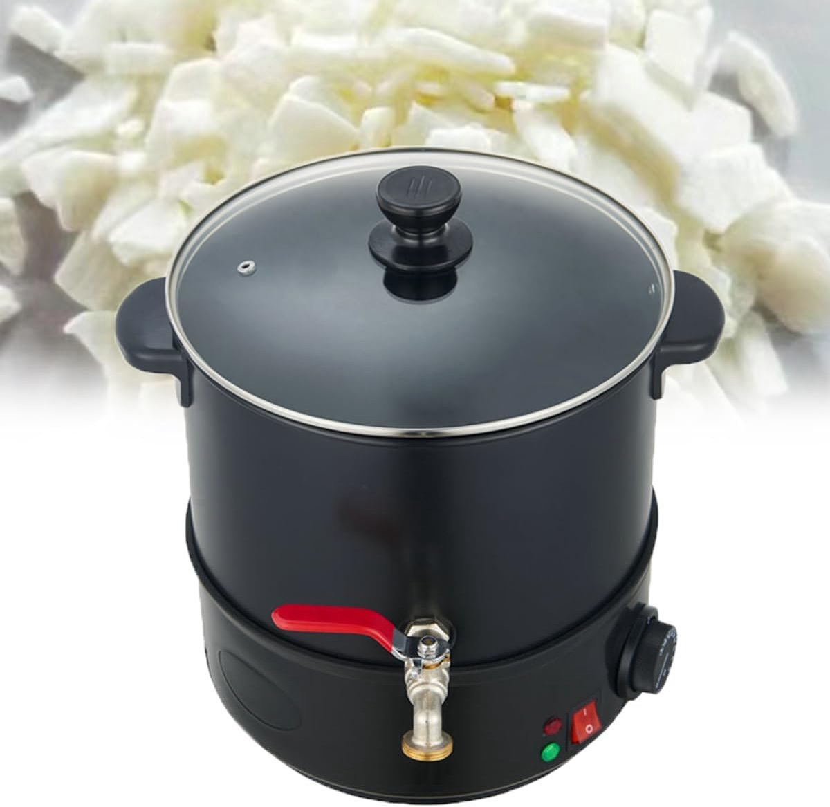 Kaarsenwasmachine - Smeltpot - Kaarsen maken - Instelbare temperatuur - 10 liter - Zilver