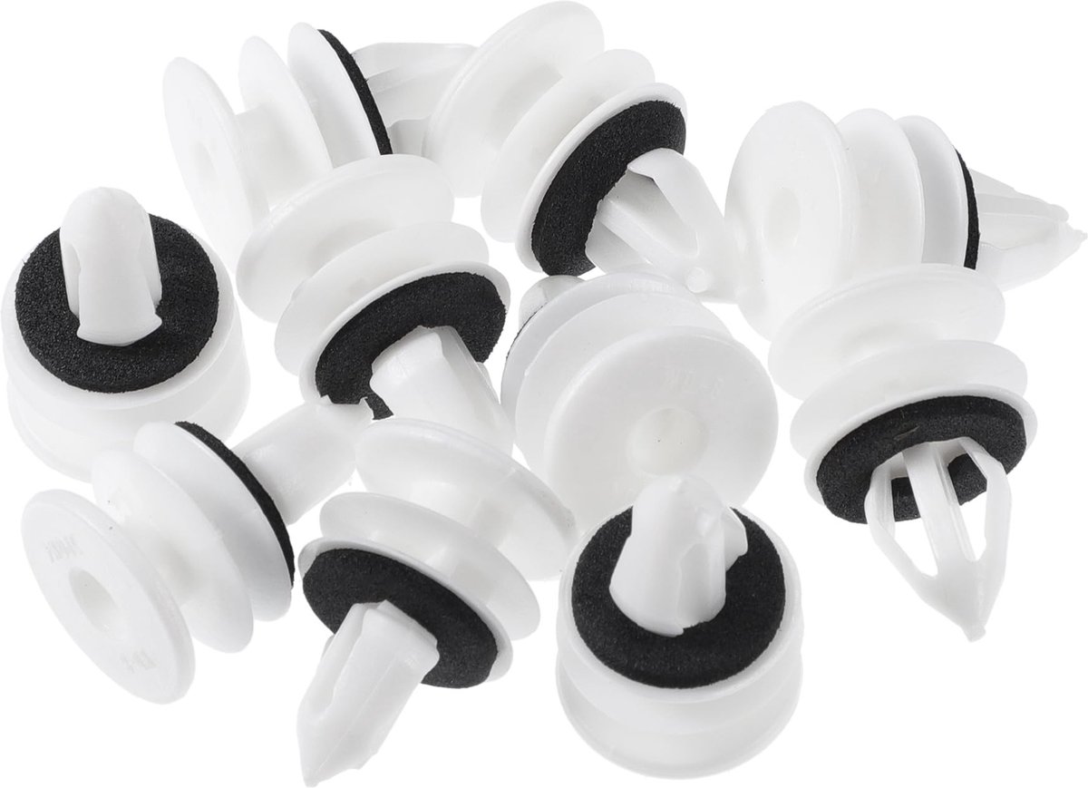 Solidchoice- Deurbekledingsclips - Duurzaam Kunststof - 10 Stuks - Wit - Slijtvast - Voor Chevrolet/Buick - Totale Lengte 28 mm - Autoclips