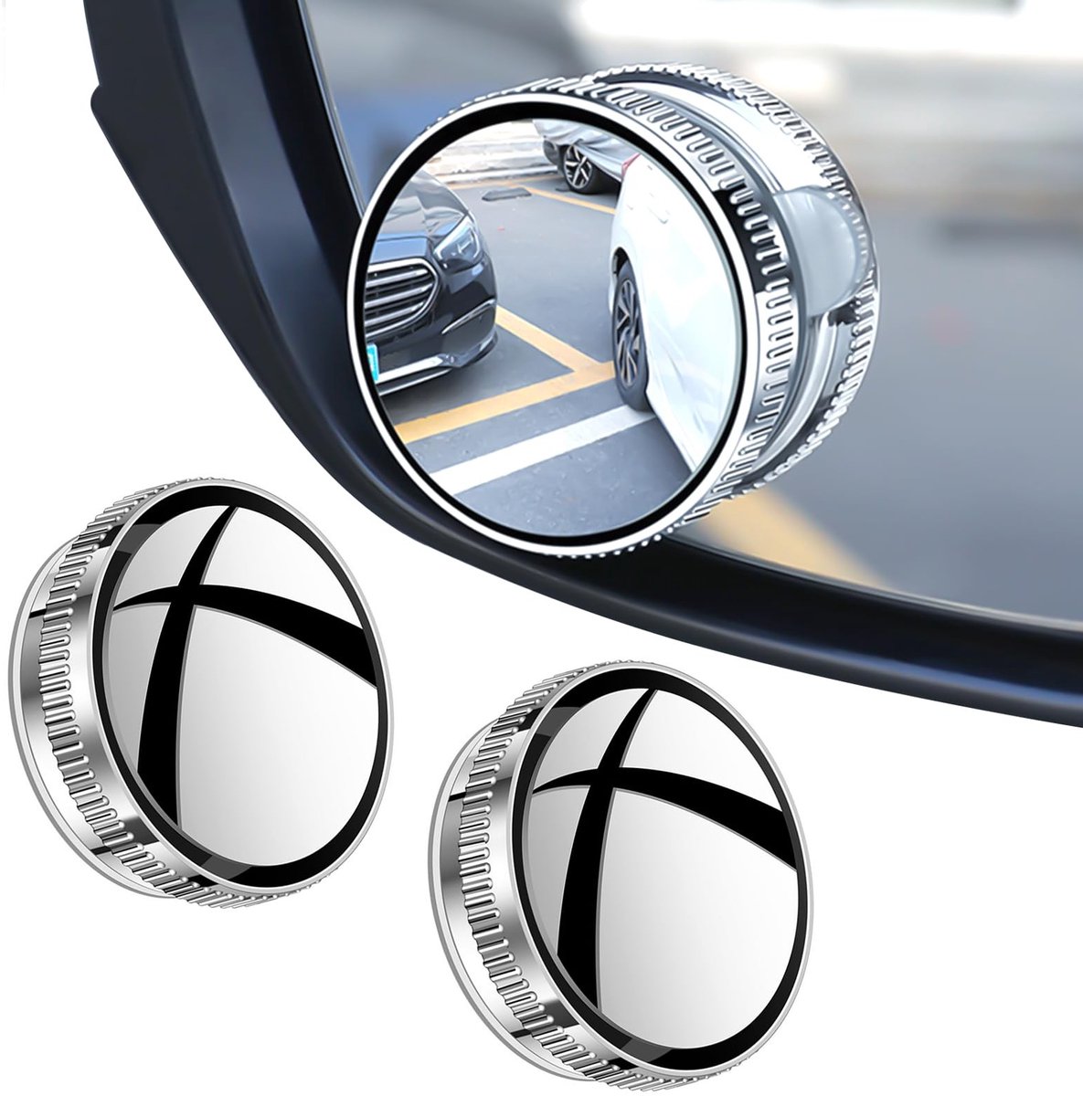 Solidchoice- Dodehoekspiegel Verstelbaar 360 Graden - Blind Spot Spiegel - Achteruitkijkspiegel - Waterdicht - Veiligheid - Geschikt Voor Auto's - Zijspiegel