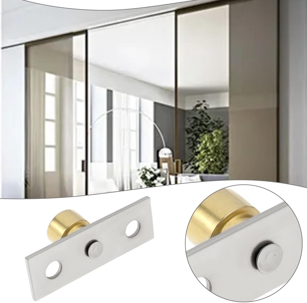 Dailygoods- Schuifdeur Gids 12x14mm - Roestvrij Staal - Schuifdeursystemen - Houten Deuren - Glazen Schuurdeuren - Eenvoudig te Installeren - Sterke Corrosiebestendigheid - Deurgids