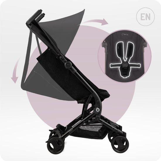 MoMi GRACE Buggy - Inclusief Rugzak - Compact Opvouwbaar - Lichtgewicht Reisbuggy - Tot 15 kg van MoMi — afbeelding 4