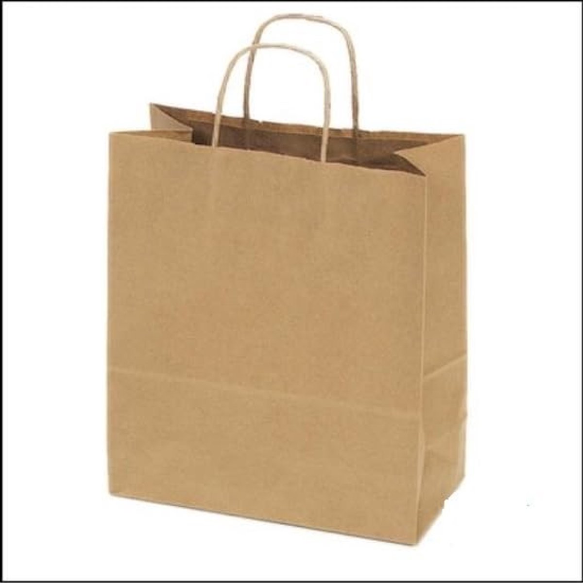 Dailygoods- Draagtassen Extra Groot - Papieren Draagtassen - Kraft Papier - 100 Grams - 46 x 16 x 49 cm - Gedraaid Papieren Koord - Papieren Tassen