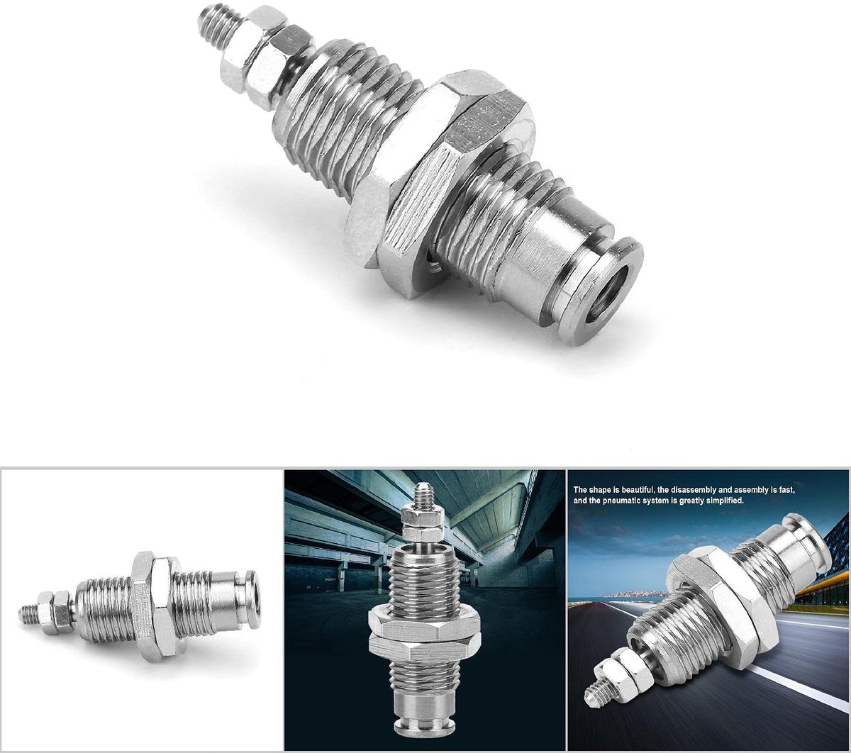 Dailygoods- Luchtcilinder Mini - 6/10/15mm Boring - 5/10/15mm Slag - Enkelwerkende Buitendraad - 0,2/0,15~0,7 Mpa - Voor Industrieel Gebruik - Pneumatische Cilinder