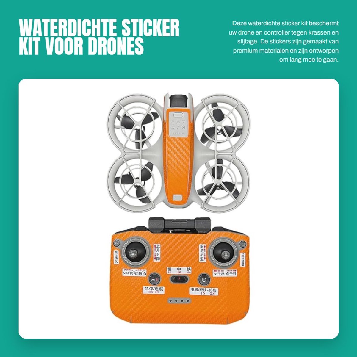 Dailygoods- Sticker Kit Waterdicht - Krasbestendige Decals - Decoratieve Film - Bescherming voor Drone - Slimme Pasvorm - Duurzaam Materiaal